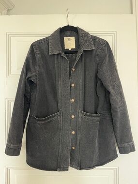 Sezane Will Black Denim Jacket